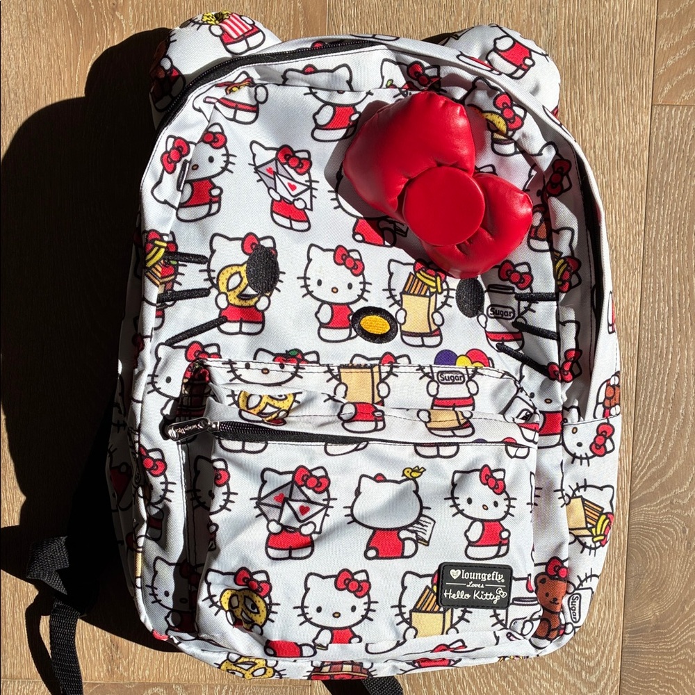 Hello Kitty Kids Backpack - Red, White, Black